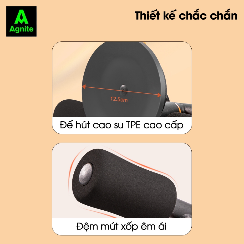 [Tặng Dây Kháng Lực] Dụng Cụ Tập Bụng Agnite Đa Năng Đế Hút Chân Không Chắc Chắn,Giảm Eo Hiệu Quả Tại Nhà