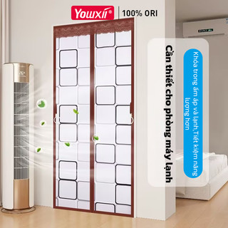 YOWXII Rèm cửa Nam châm ngăn Phòng lạnh Ngăn Gió Điều Hòa Tự dính Không Khoan Đục, Rèm cửa Phòng ngủ,Nhà Vệ Sinh Nhựa PV