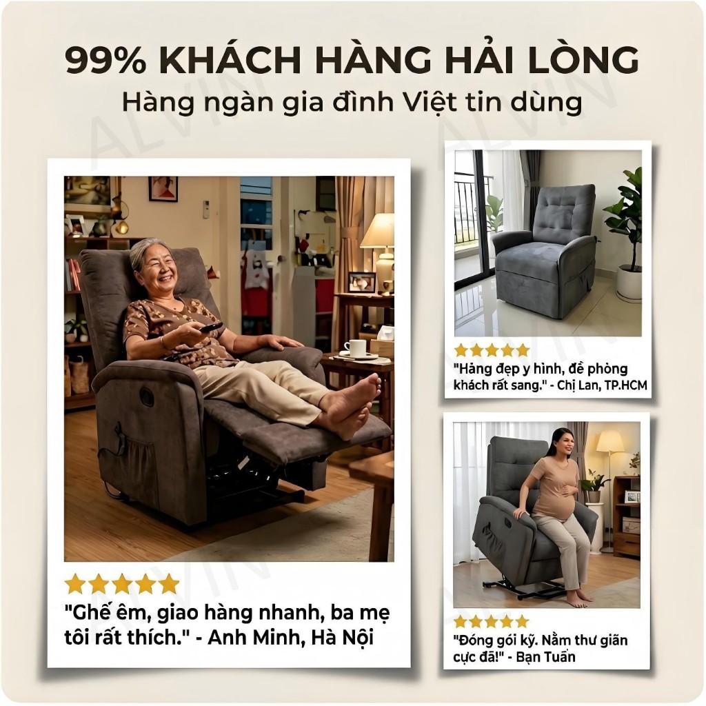 ALVIN Ghế sofa Điều chỉnh độ cao bằng điện tựa lưng điều chỉnh được Khả năng chịu tải cực mạnh Ổn định vượt trội | BigBuy360 - bigbuy360.vn