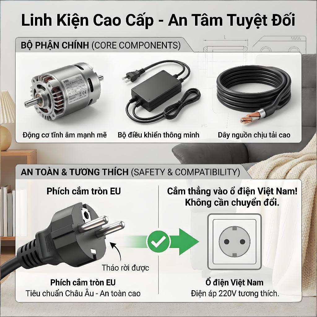 ALVIN Ghế sofa Điều chỉnh độ cao bằng điện tựa lưng điều chỉnh được Khả năng chịu tải cực mạnh Ổn định vượt trội | BigBuy360 - bigbuy360.vn