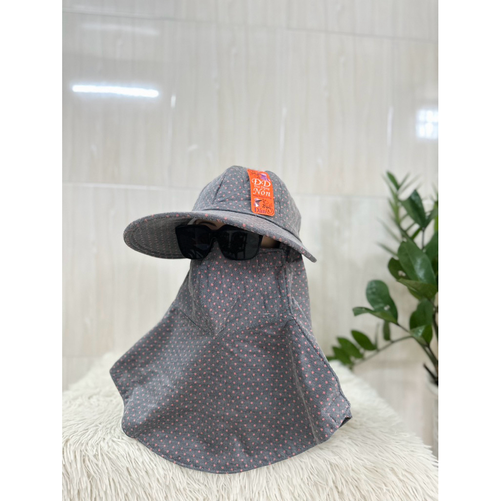 Nón Mũ Chống Nắng UV Cao Cấp Cho Nữ, Miếng Dán – Che Phủ Kín Mặt Ôm Đầu, Thoáng Mát