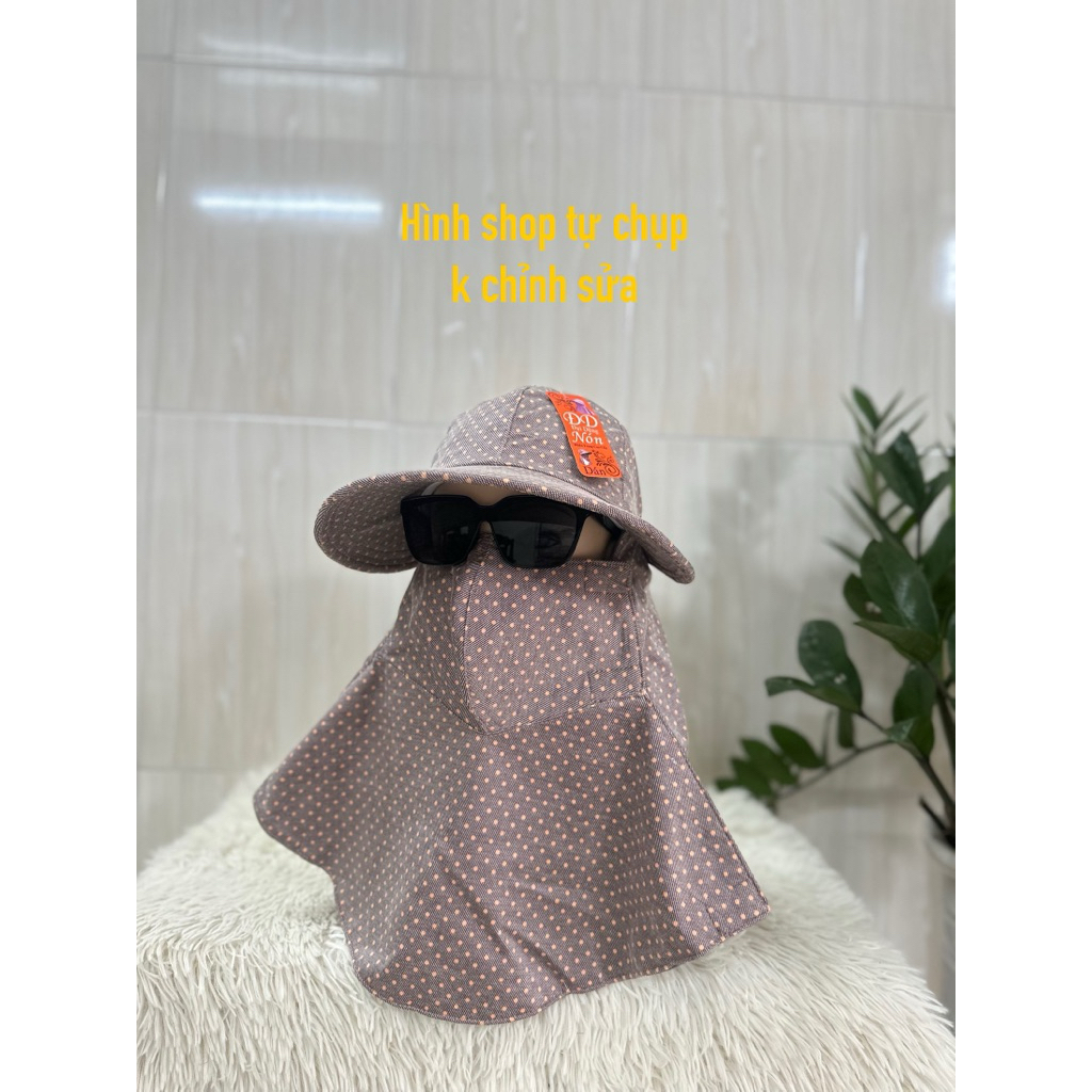 Nón Mũ Chống Nắng UV Cao Cấp Cho Nữ, Miếng Dán – Che Phủ Kín Mặt Ôm Đầu, Thoáng Mát