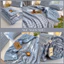 Bộ Chăn Ga Gối Cotton Đũi Họa Tiết Kẻ Sọc Vintage Phong Cách Hàn, Chất Đũi Mềm Mịn Thoáng Mát