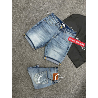 Quần Short Jeans Nam Rách Nhẹ Wash Bụi Túi Họa Tiết – Quần Jean Lửng Nam Co Giãn Đẹp Cá Tính Streetwear