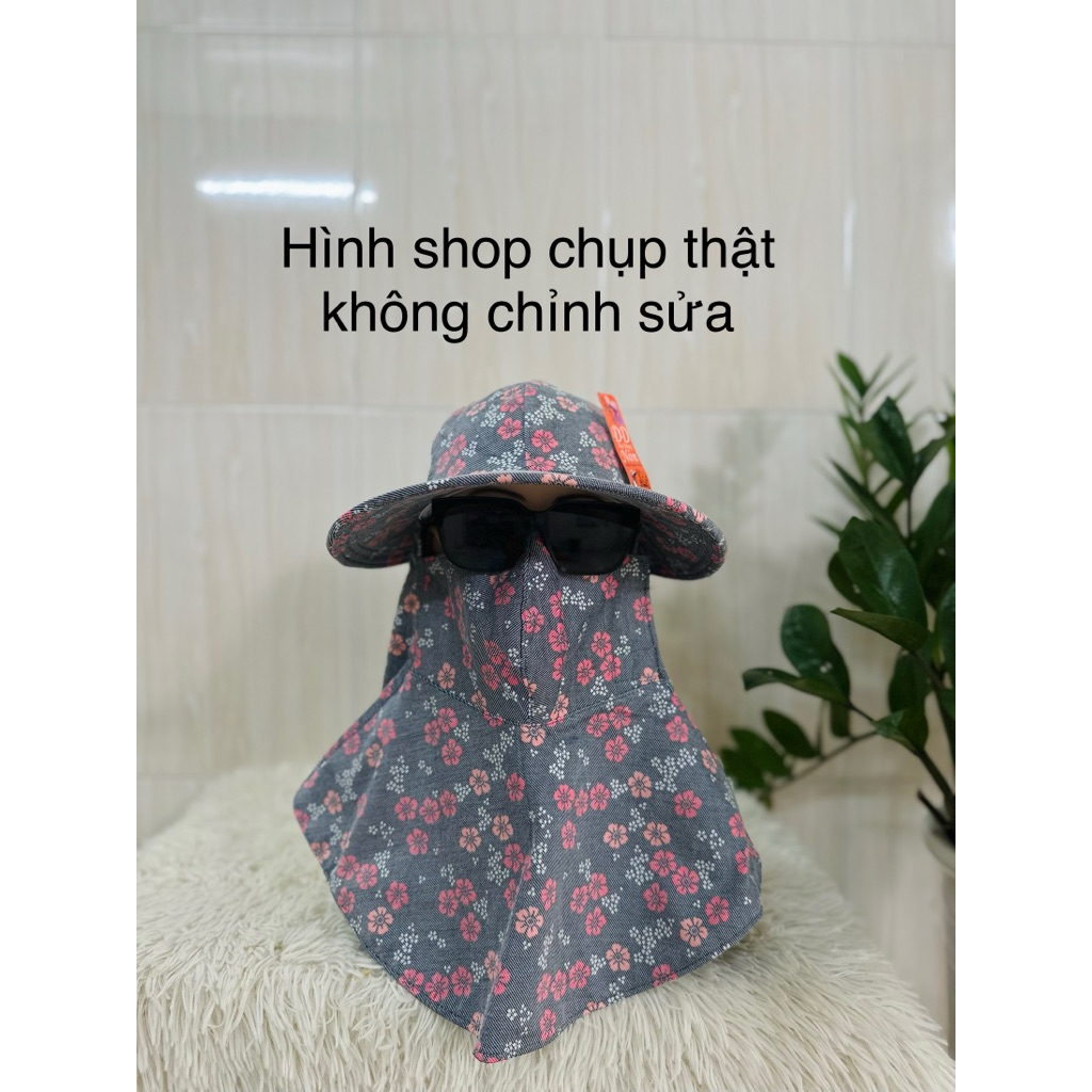 Nón Mũ Chống Nắng Vải 3D Mát Cao Cấp Vành To, Miếng Dán/ Dây Kéo, Freesize
