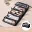 Túi đựng đồ trang điểm da PU gấp gọn tiện lợi, túi đựng đồ makeup 4 ngăn nhỏ tháo rời