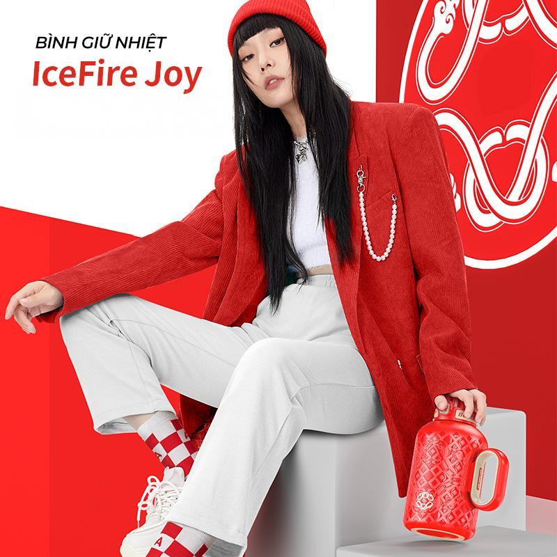 Bottled Joy CoolJoy 0.5L, bình giữ nhiệt inox 316, 2 lớp, giữ nhiệt 12h, có ống hút, phù hợp gym, đạp xe, du lịch.