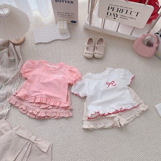 Áo bé gái, Áo bé gái 2 màu in nơ 9-26kg A574 Tiểu Yến KID