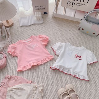 Áo bé gái, Áo bé gái 2 màu in nơ 9-26kg A574 Tiểu Yến KID