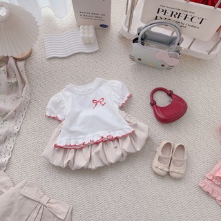 Áo bé gái, Áo bé gái 2 màu in nơ 9-26kg A574 Tiểu Yến KID