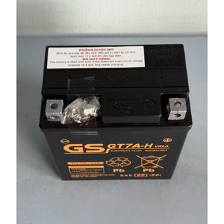 Bình acquy xe máy 12v khô miễn bảo dưỡng GS GT7A-H | 12V - 7ah, cho xe sh ý, ps, scr, vespa