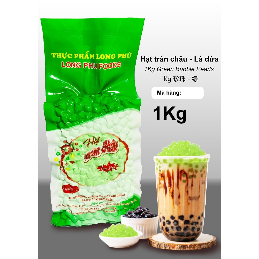 Trân Châu Đặc Biệt LONG PHÚ gói 1kg - Topping Nguyên Liệu Trà Sữa, Chè