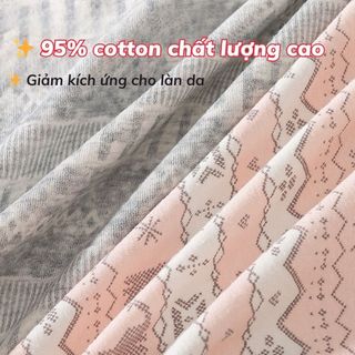 Quần lót nữ cotton cao cấp dáng boxer đáy lót nâng cấp dài kháng khuẩn họa tiết Bắc Âu DEVARI L5296