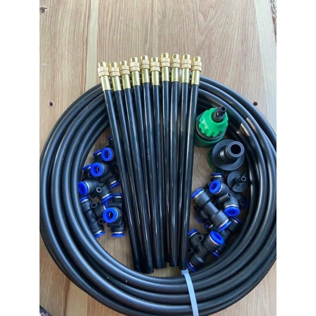 Trọn Bộ Kit phun sương tưới cây dùng béc 20cm lõi nhôm có thể uốn cong điều chỉnh hướng muốn tưới tưới cây sân vườn