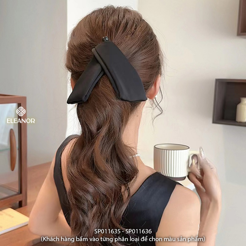 Kẹp tóc nữ Eleanor Accessories lụa trơn phụ kiện tóc kẹp tóc nơ tiểu thư 11635