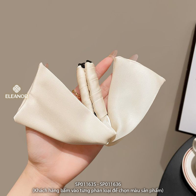 Kẹp tóc nữ Eleanor Accessories lụa trơn phụ kiện tóc kẹp tóc nơ tiểu thư 11635