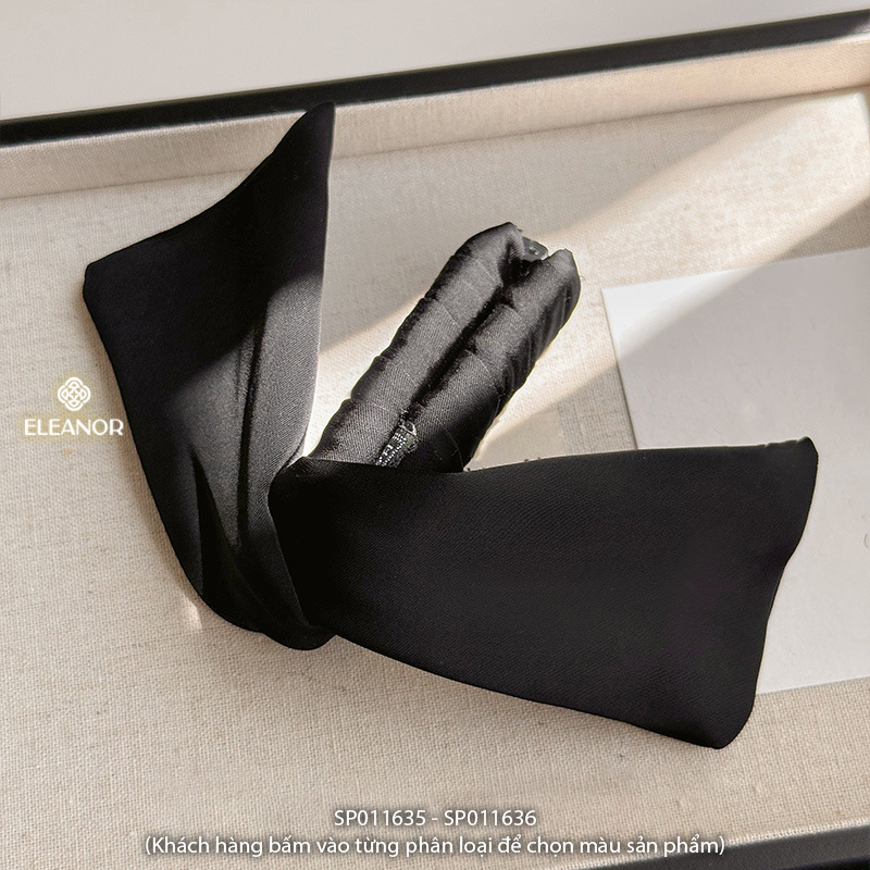 Kẹp tóc nữ Eleanor Accessories lụa trơn phụ kiện tóc kẹp tóc nơ tiểu thư 11635
