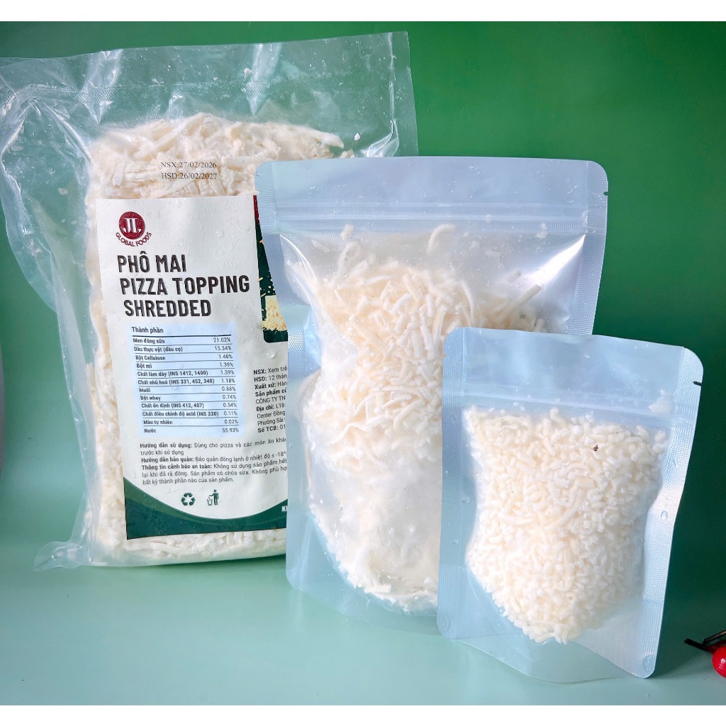 500g Phô Mai Mozzarella Bào Sợi