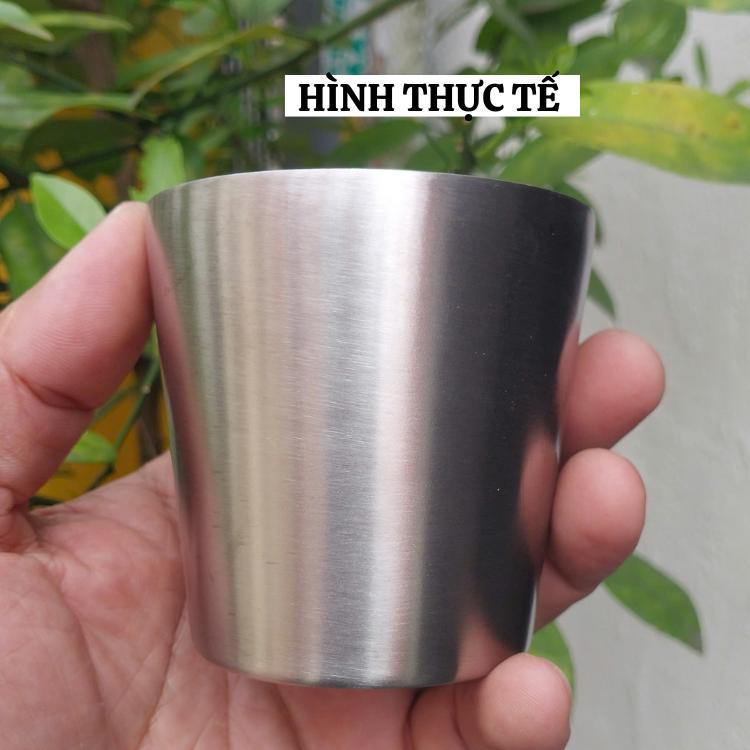 Cốc nước inox 2 lơp 304 cao cấp dung tích 175ml -Ly nước quán ăn nhà hàng