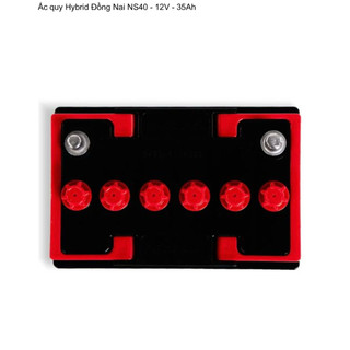 Bình ắc quy nước 12v Hybrid Đồng Nai NS40 | 12V - 35Ah ( tặng kèm acid châm bình )