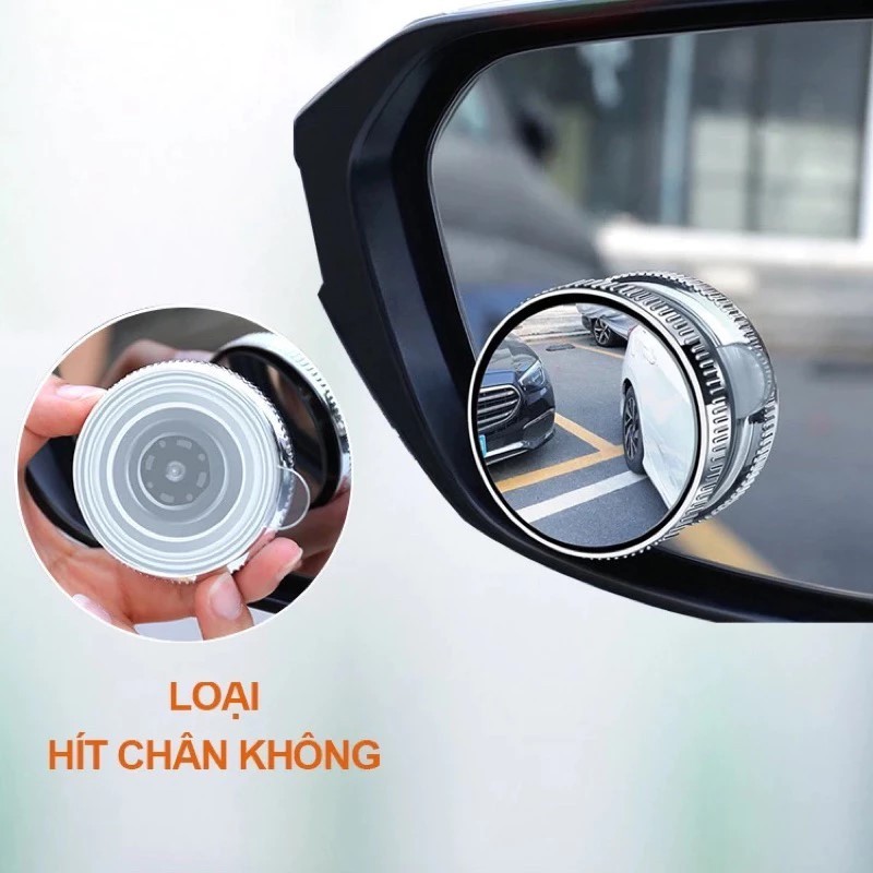 GƯƠNG CẦU LỒI HÍT KÍNH CAO CẤP XOAY 360, Hạn Chế Điểm Mù Khi Lái Xe, Giúp Quan Sát Giao Thông Dễ Dàng An Toàn