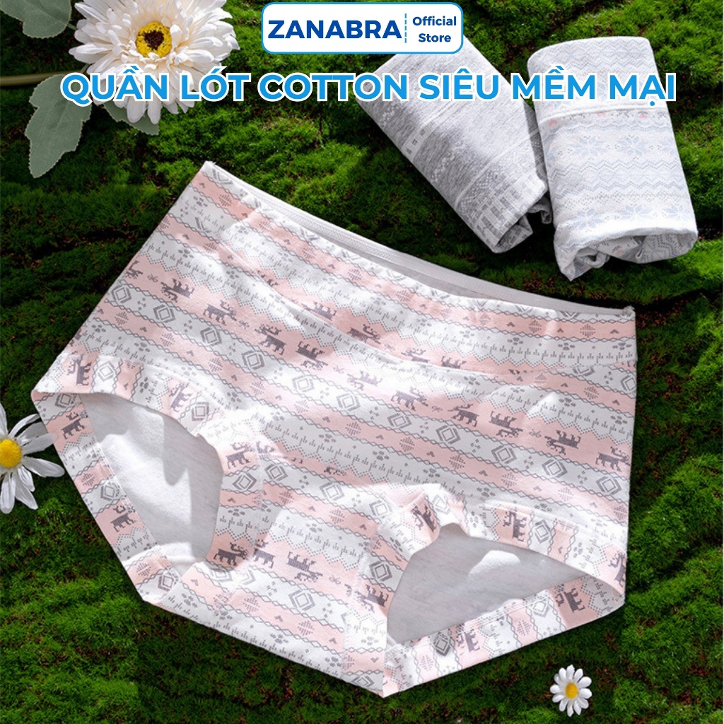 [ Mẫu Mới 2026 ] Quần Lót Quần Chip nữ chất cotton Siêu Mềm Mại thoáng khí đáy kháng khuẩn chuẩn 10A ZANABRA L5296