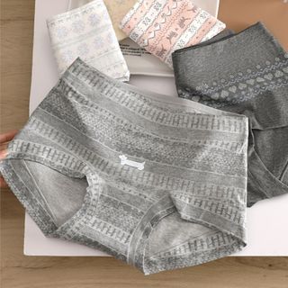 Quần lót nữ boxer cotton cao cấp cạp vừa tôn dáng ôm mông họa tiết xinh xắn phong cách Bắc Âu L5296