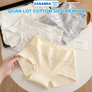 Quần Lót Quần Chip Nữ Boxer Dáng Đùi Chất Cotton Cao Cấp Co Giãn, Thoáng Khí, Năng Động Dễ Mặc ZANABRA L5296