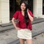 Chân váy miniskirt HYE kaki mềm basic form A có lót quần bảo hộ #7790 CV436