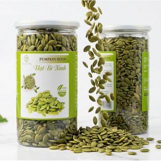 Hạt Bí Xanh Tách Vỏ Loại 1 - Hộp 1Kg / 2Kg, Rang Giòn Thơm, Hạt To Đều Ăn Liền