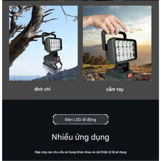 Thân Đèn LED Siêu Sáng Makita 15 Bóng , Thời Gian Chiếu Sáng Lên Đến 10 Giờ,, Dùng Pin Máy Khoan Chân Phổ Thông