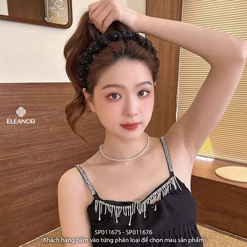 Băng đô cài tóc nữ Eleanor Accessories vải xoắn có răng cưa phụ kiện tóc bờm tóc 11675