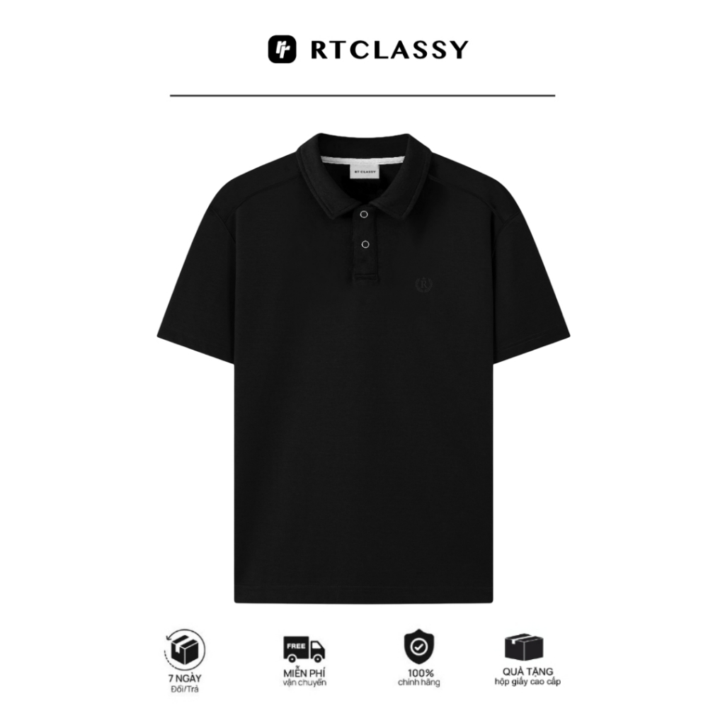 [NEW] Áo Polo RTCLASSY SNAP BUTTON Logo Basic Unisex Form Regular Vải Cotton Chống Nhăn