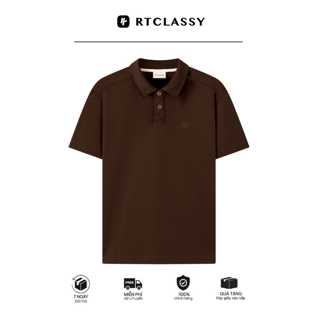 [NEW] Áo Polo RTCLASSY SNAP BUTTON Logo Basic Unisex Form Regular Vải Cotton Chống Nhăn