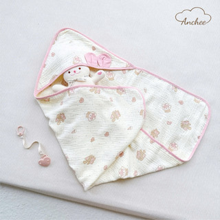 Ủ Choàng Có Mũ Cho Bé Sơ Sinh Vải Xô Muslin Mềm Mại Thoáng Mát – Khăn Ủ Mùa Hè Cho Trẻ Sơ Sinh Thấm Hút Tốt