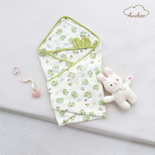 Ủ Choàng Có Mũ Cho Bé Sơ Sinh Vải Xô Muslin Mềm Mại Thoáng Mát – Khăn Ủ Mùa Hè Cho Trẻ Sơ Sinh Thấm Hút Tốt