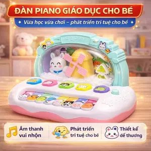 Đồ Chơi Đàn Piano Cối Xay Gió Bông Tuyết Cối Xoay Mới Nhất Dành Cho Các Bé. Đồ Chơi Âm Thanh Đồ Chơi noel