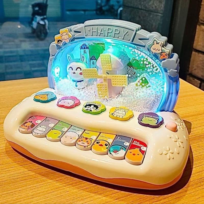 Đồ Chơi Đàn Piano Cối Xay Gió Bông Tuyết Cối Xoay Mới Nhất Dành Cho Các Bé. Đồ Chơi Âm Thanh Đồ Chơi noel