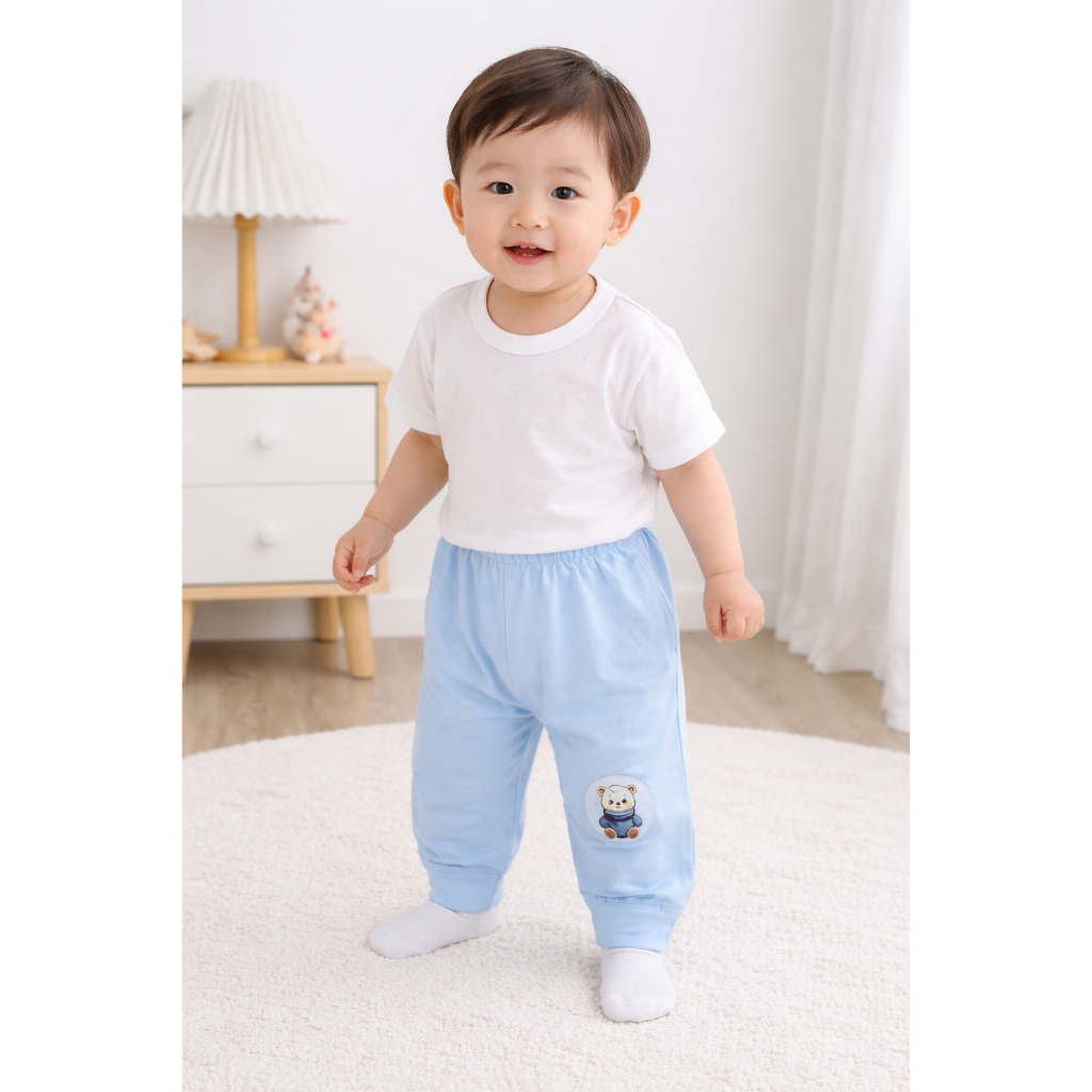 (Mã mới) Combo 3-5 Quần Dài thun lạnh petit cho bé trai, bé gái từ 3 đến 15kg