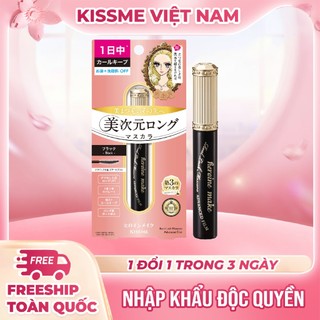 Mascara Kissme Màng Film Chuốt Dài Mi Chống Trôi Mascara Real Lash Phiên Bản Hoàng Gia Màu Đen 01