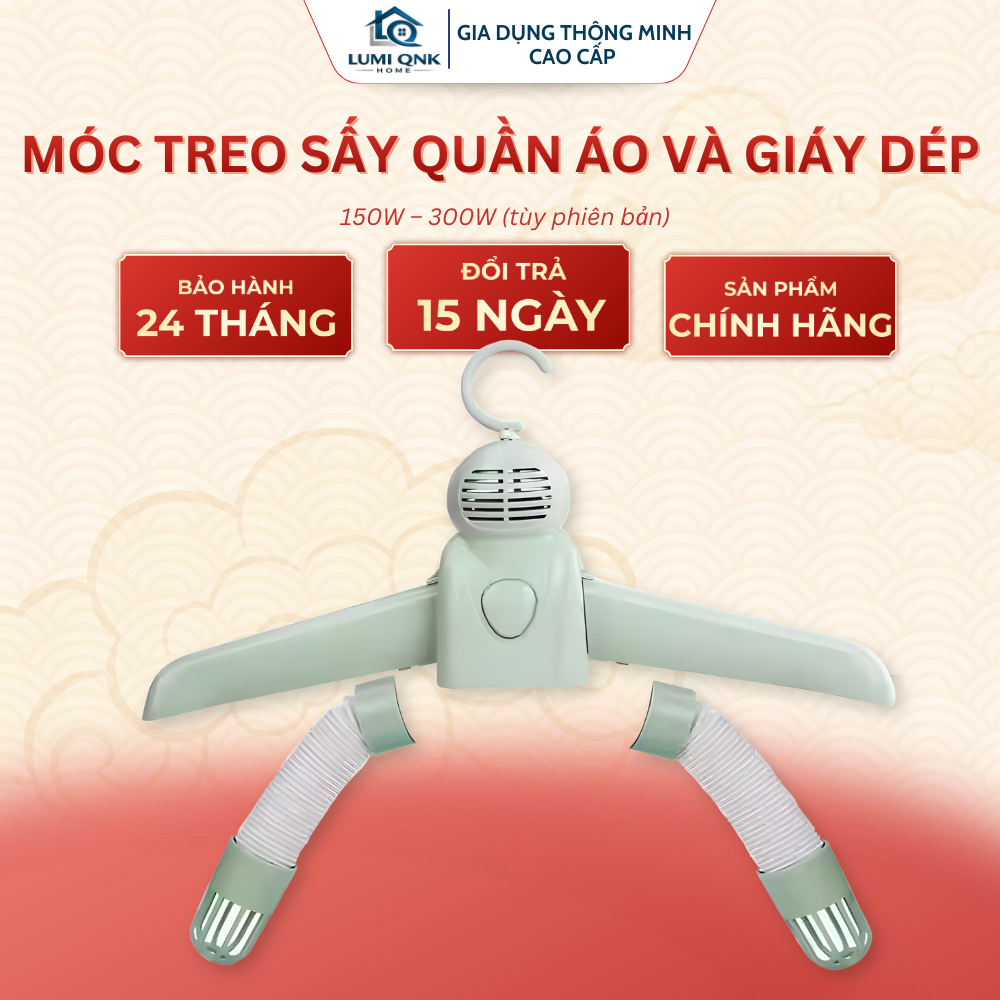 Móc Treo Sấy Quần Áo Và Giày Dép LUMI QNK HOME  Đa Năng 2 Trong 1 Gấp Gọn Nhanh Khô Tiện Lợi Dễ Sử Dụng Cho Mọi Nhà
