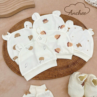 Set Mũ Bao Tay Bao Chân Cho Trẻ Sơ Sinh Vải Thun Peptit Mềm Mại – Bộ Phụ Kiện Giữ Ấm Cho Bé Sơ Sinh