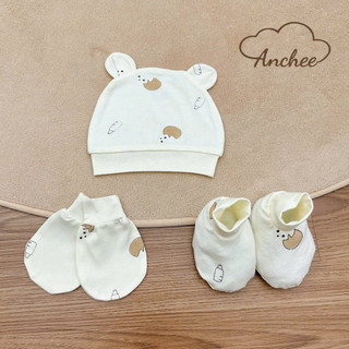 Set Mũ Bao Tay Bao Chân Cho Trẻ Sơ Sinh Vải Thun Peptit Mềm Mại – Bộ Phụ Kiện Giữ Ấm Cho Bé Sơ Sinh