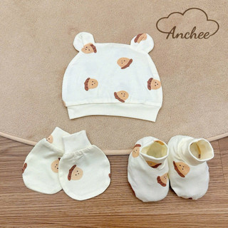 Set Mũ Bao Tay Bao Chân Cho Trẻ Sơ Sinh Vải Thun Peptit Mềm Mại – Bộ Phụ Kiện Giữ Ấm Cho Bé Sơ Sinh