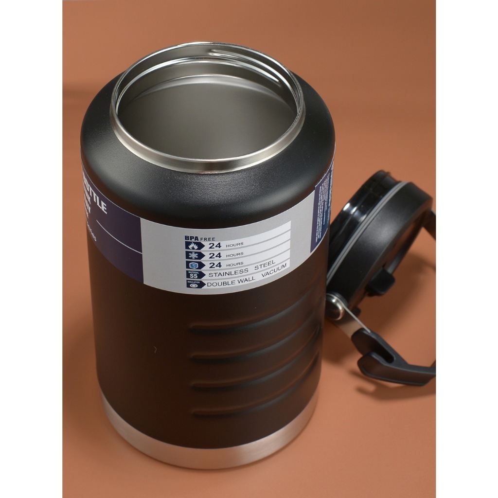 Bình giữ nhiệt BOTTLE có ống hút miệng rộng 9cm Inox 304 1500ml 2000ml giữ nhiệt 8-12 giờ