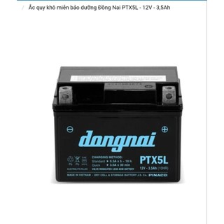 Bình acquy xe máy khô miễn bảo dưỡng đồng nai  PTX5L (12V-3.5ah), cho xe số