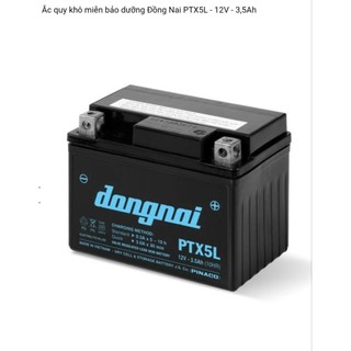 Bình acquy xe máy khô miễn bảo dưỡng đồng nai  PTX5L (12V-3.5ah), cho xe số