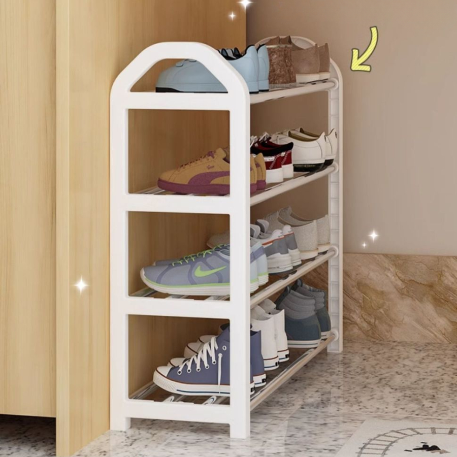 Kệ Để Giày Dép Nhiều Tầng Khung Thép Sơn Tĩnh Điện, Giá Giày Gọn Nhẹ Để Cửa