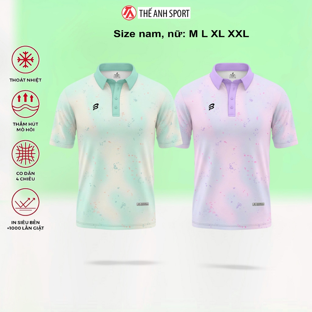 Áo Pickleball Bumbee – Polo Thể Thao Nam Nữ Co Giãn 4 Chiều, Thấm Hút Mồ Hôi Size M L XL XXL (6610 gộp)