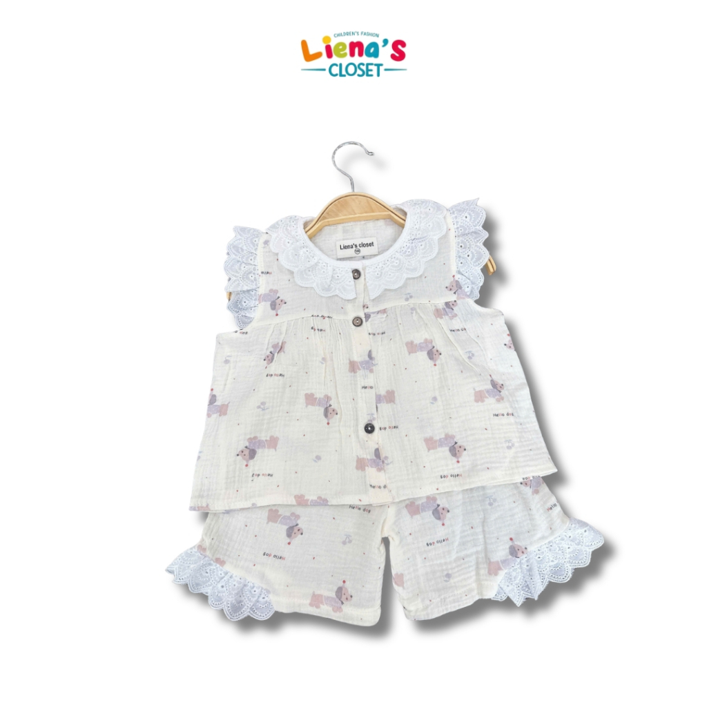 Set Đồ Cho Bé Gái Mùa Hè Nhà Liena's Closet Thiết Kế Xinh Xắn Vải An Toàn Cho Bé Từ 5-15kg